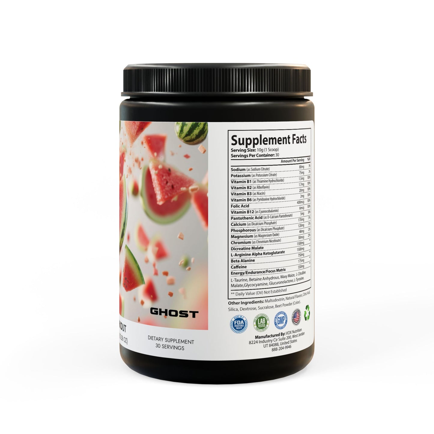 Ghost Pre-Workout - Watermelon (300g, 10.58oz)